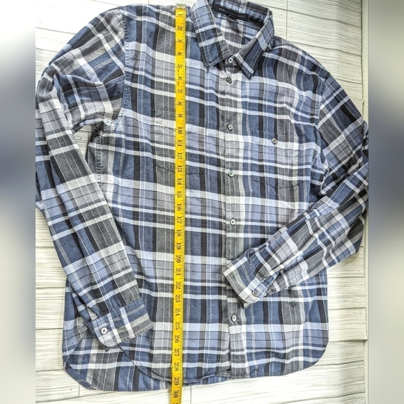 Marc by Marc Jacobs Plaid Cotton Button Down in Blue and Black Check Size XL - Picture 8 of 8